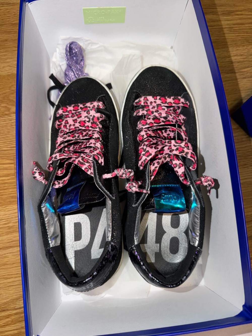 Women’s P448 John Sneakers in Black and Pattern!